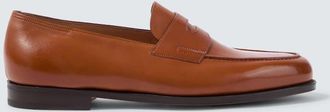 John Lobb Lopez leather penny loafers