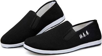 Tao Kung Fu Shoes Traditional Chinese Martial Arts Slippers Soft Comfortable and Light (Numeric_10_Point_5) Black