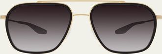 Barton Perreira Rizzo 58mm Titanium & Acetate Aviator Sunglasses