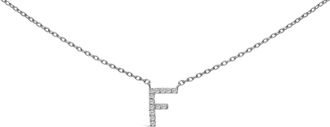 House of Brilliance 10K Gold Diamond Accent A-Z Block Initial Pendant Necklace