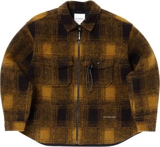 And Wander Giacca a quadri con zip - Giallo