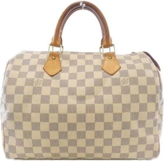 Louis Vuitton Pre-owned Handbags, female, Brown, Size: ONE SIZE Pre-owned Damier Azur Boston Bag
