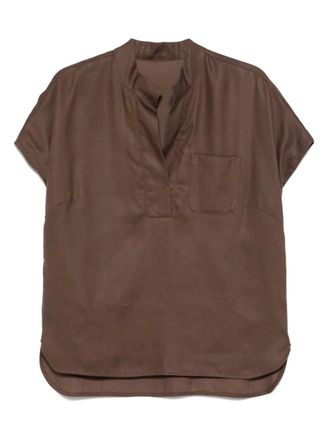 Nine In The Morning Ilenia top - women - Lyocell - L - Brown