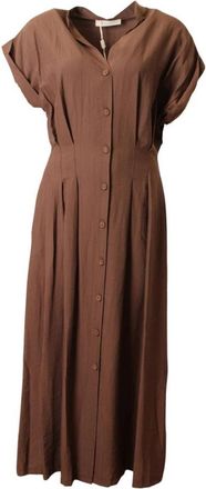 Am&eacute;lie & Am&eacute;lie Bradfort Jurk - Dames - Shirt Kleedjes - Bruin - M - Kleedjes