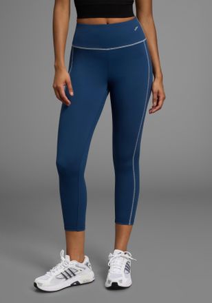 FAYN SPORTS Trainingstights FAYN SPORTS, Damen, Gr. 34, N-Gr, blau (dunkelblau), Jersey, Obermaterial: 80% Polyester, 20% Elasthan, clean, k&ouml;rpernah wadenlang, Ho