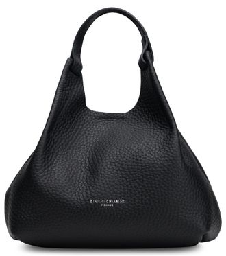 Gianni Chiarini Womens Hobo Handbag Black Calfskin Handbags Hand Bags