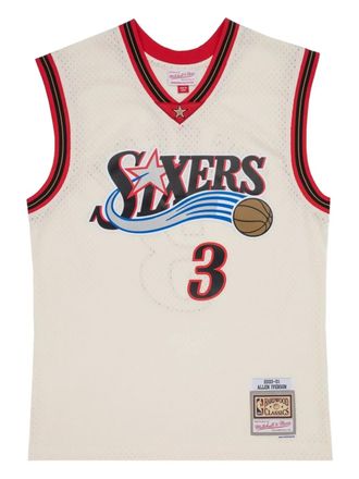 Mitchell & Ness 76ers 2000 tanktop met V-hals - Beige