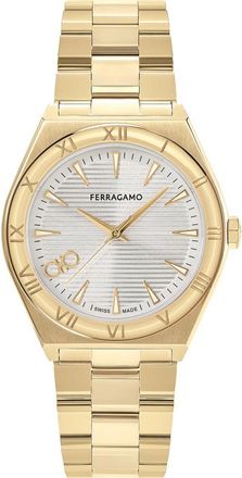 Ferragamo Vega Upper East Bracelet Watch, 40mm in Ip Yellow Gold at Nordstrom
