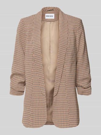 Pieces Shaped Fit Longblazer mit Schalkragen Modell BOSELLA in Beige, Gr&ouml;&szlig;e XS