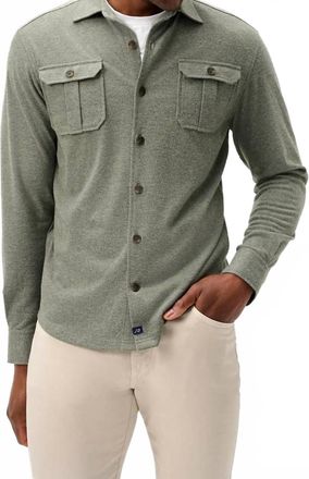 Johnnie-O Sequoia Twill Solid Lodge Shirt In Forest
