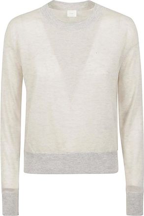 C.T. Plage V-hals Kasjmier Blend Trui - Dames - Cashmere truien - Grijs - M - Kasjmier - Truien & Vesten