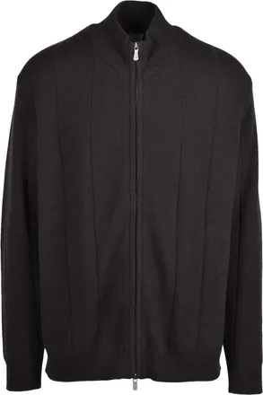 Eleventy Truien & Vesten, Heren, Bruin, S, Wol, Pullover met rits