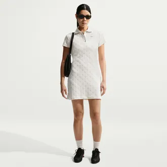 Nike Womens Nike Sportswear Chill Terry Dress in White | II3976-133