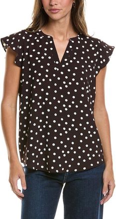 Adrianna Papell Printed Texture Airflow Woven Blouse