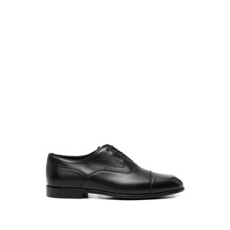 Ferragamo Zakelijke Schoenen - Heren - Nette schoenen - Zwart - 40 1/2 EU - Leer - Schoenen