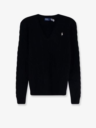Ralph Lauren Maglia in misto lana e cashmere con logo ricamato frontale - POLO RALPH LAUREN - gender_Woman