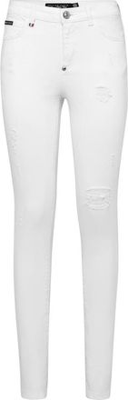 Philipp Plein Slim Fit Statement - Dames - Slim Fit Jeans - Wit - W29 - Denim - Jeans