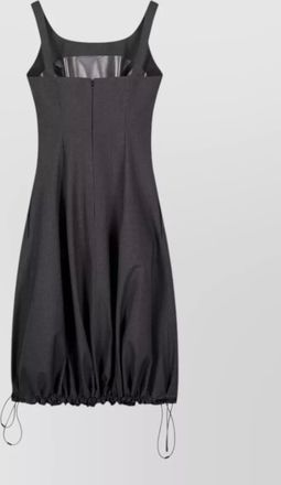 Coperni knee length dress square neck drawstring hem