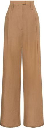 Philosophy di Lorenzo Serafini Wide Broeken - Dames - Wijde Broeken - Beige - M - Katoen - Broeken