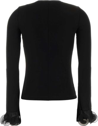 Moschino Womens Black Jersey Top Nero Maglie Sweater