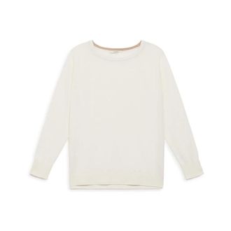 Maliparmi Round-neck Knitwear, female, White, Size: S Colours of the World Sweater