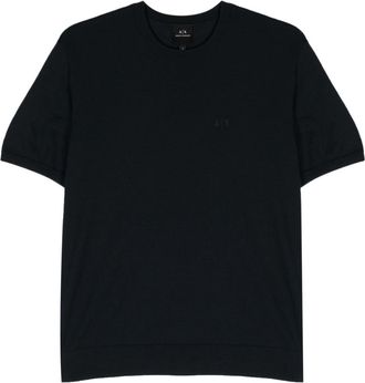 A|X Armani Exchange logo-embroidered cotton jumper - men - Cotton - S - Blue