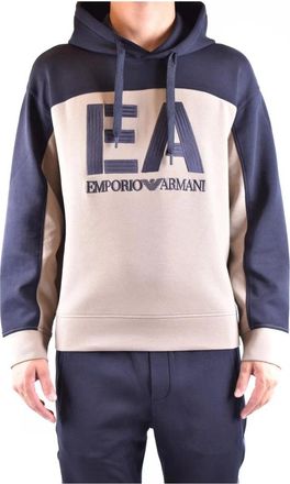 Emporio Armani Hoodie met Trendy Print Patroon - Heren - Hoodies - Veelkleurig - S - Katoen - Hoodies & sweatvesten