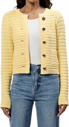 Dear John Denim Cambria Cardigan Sweater In Pale Banana