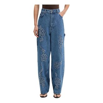 Rotate Rotate Birger Christensen - Loose-fit Jeans - Dames - Jeans - Blauw - Maat: W27
