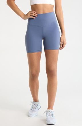 Zella Studio Luxe Bike Shorts in Blue Vintage at Nordstrom, Size Xx-Large