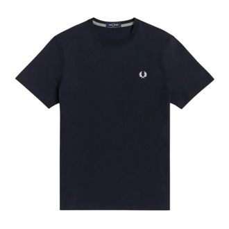 Fred Perry T-Shirts, male, Blue, Size: 2XL Blue Crew Neck T-Shirt