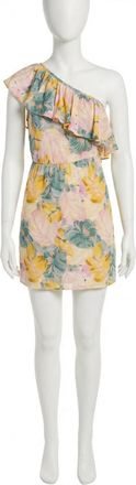 Z Supply One Shoulder Mini Dress In Lemon Zest