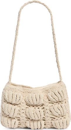 Jessica McClintock Juniper Beaded Knit Shoulder Bag in Natrual at Nordstrom Rack