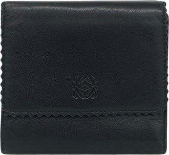 Loewe Black Purple Leather Wallet (Tri-Fold) (Pre-Owned)