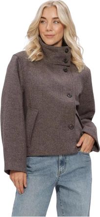 Object Dames Jassen Objriki Re Short Jacket Noos - Dames - Winterjassen - Bruin - M - Jassen