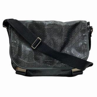 Gucci Vintage, unisex, Zwart, ONE Size, Leer, Pre-owned GG Imprime Coated Canvas Shoulder Bag