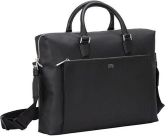 BOSS Jinko Faux Leather Briefcase in Black at Nordstrom