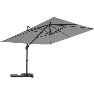 Habitat et Jardin Parasol De Jard&iacute;n Voladizo De Aluminio sky 4 - 3 X 4 M - Gris