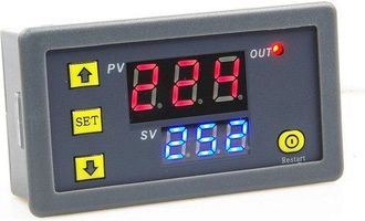 OEM Interruptor De Rel&eacute; De 1500 W Cc 12 V - Placa De Rel&eacute; Digital, Doble Led (rojo + Azul), Temporizador De Encendido/apagado