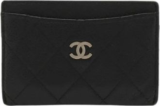 Chanel Pre-owned Wallets, female, Black, Size: ONE SIZE Pre-owned Leather Wallet