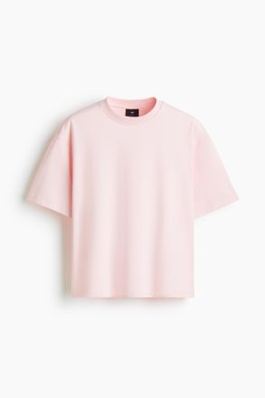 H&M Kastiges T-Shirt in Loose Fit - Pink