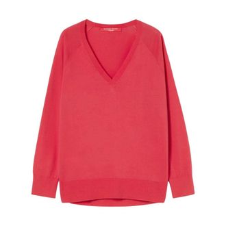 Marina Rinaldi Truien & Vesten, Dames, Roze, XS, Katoen, Rita V-hals Truien