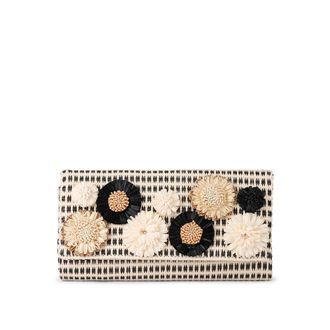 Carvela Womens Sorrento Flower Clutch Bag - White Fabric - One Size