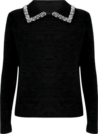 Kocca Aralda embellished-collar sweater - Black