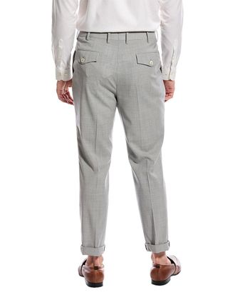 Brunello Cucinelli Pleated Tailored Trousers - Gray