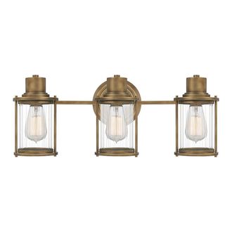 Netlighting Quoizel Riggs Wall Lamp Weathered Brass IP44 in Yellow