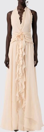 Blumarine Abito lungo Blumarine in georgette con rouches