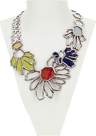 GFW Handmade Necklace With Geometric Silver Accents