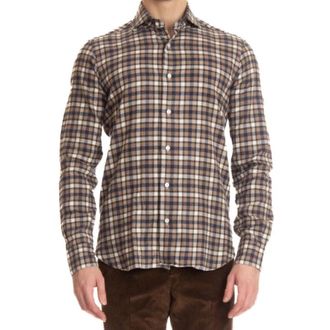 Barba Blouses & Shirts - Heren - Casual Overhemden - Veelkleurig - M - Katoen - Overhemden