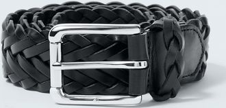 Ralph Lauren Purple Label Cintura in pelle intrecciata